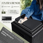 Greesum 100 Gallon Resin Deck Box Large Outdoor Storage with Cushions for Patio Furniture, Garden Tools, Pool Supplies, Weatherproof and UV Resistant, Lockable, Black - Image 7