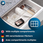 iDesign Expandable Vanity Drawer Organizer, The Clarity Collection – 11.25” to - Image 3