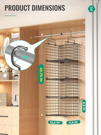 Hanging Closet Organizer, 4 Tier Metal Closet Organizers and Storage - Image 2