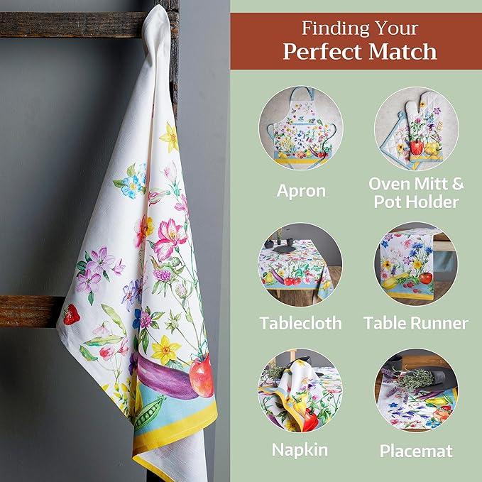 Maison d' Hermine Kitchen Towels Set of 3 100% Cotton 27.50" x 20" Reusable - Image 5