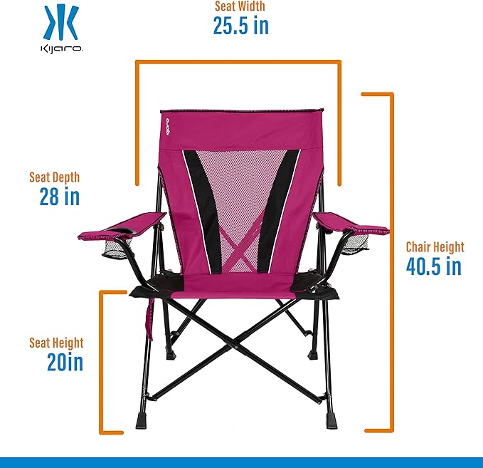 Kijaro XXL Dual Lock Portable Camping Chair - Supports Up to 400lbs - Enjoy The Outdoors in a Versatile Folding Sports & Outdoor Chair - Image 3