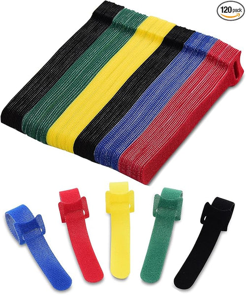 120 Pack Reusable Cable Ties 6 Inch by VCZHSTech