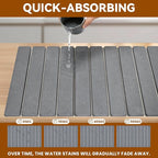 2 Pack Stone Drying Mat for Kitchen Counter, Large Diatomaceous Earth Dish - Image 2