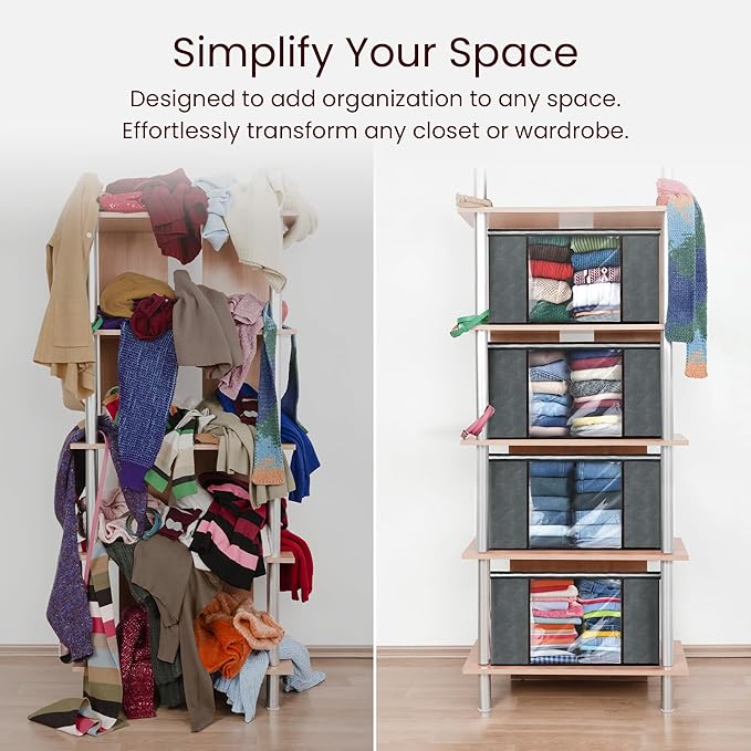 Reli. 60L Clothes Storage Bags Foldable Closet Organizers & Closet Storage - Image 7