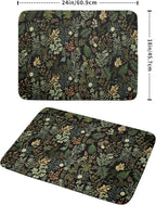 Black Green Botanical Dish Drying Mat - Image 2