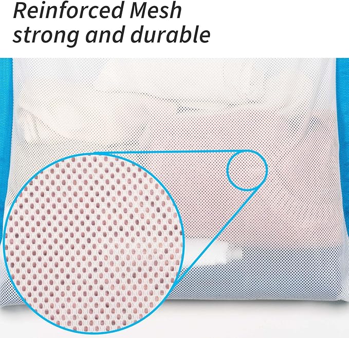 Over Door Large Mesh Laundry Hamper Bag, Washable Laundry Basket - Image 4