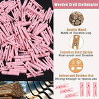 KIMOBER 1.77Inch Wooden Clothespins, Paper Crafts - Image 3