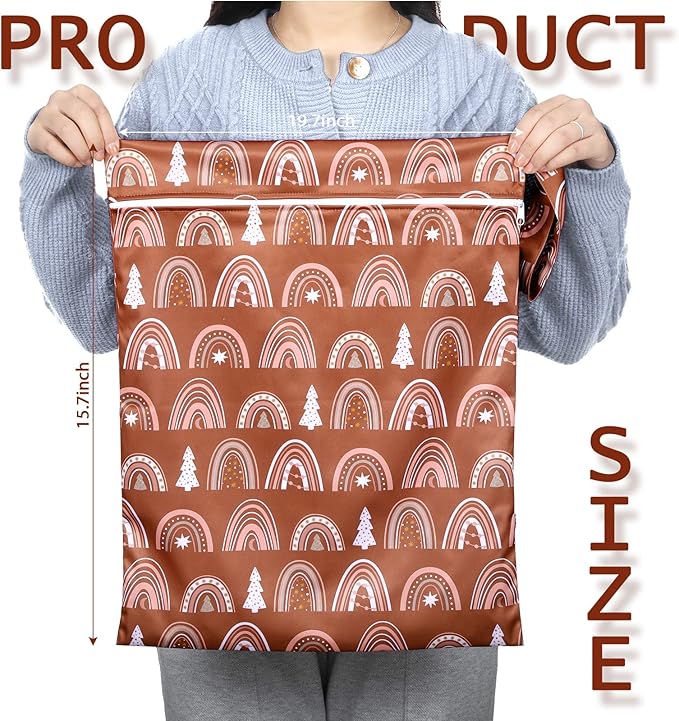 Shappy 2 Pcs Large Travel Laundry Bag Washable Waterproof Wet Dry Large Dirty - Image 2