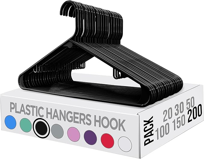 Utopia Home Plastic Hangers 200 Pack - Image 6