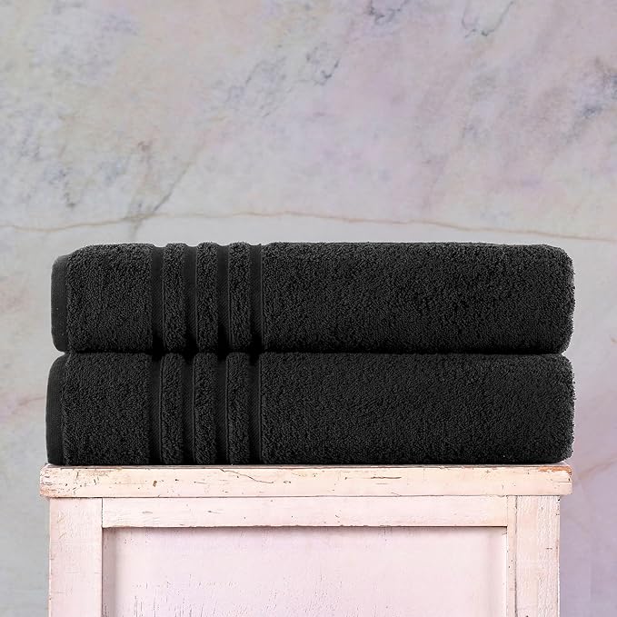 Hawmam Linen Jumbo Large Bath Sheets Towels 2 Pack Soft and Absorbent - Image 2