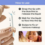 Alleyoop Cotton Swabs for Makeup, Tip Off Liquid-Filled Makeup Removing Swabs - Image 5