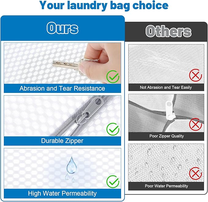 4 PCS Durable Honeycomb Mesh Laundry Bags - Image 8