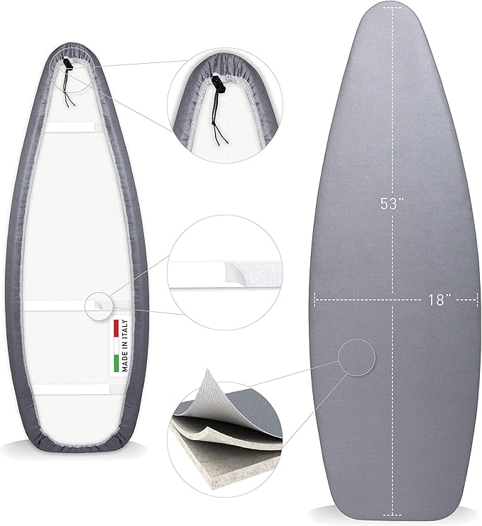 TIVIT Oval Ironing Board Cover 18 x 53” – Made in Italy, Alumitek PRO - Image 5