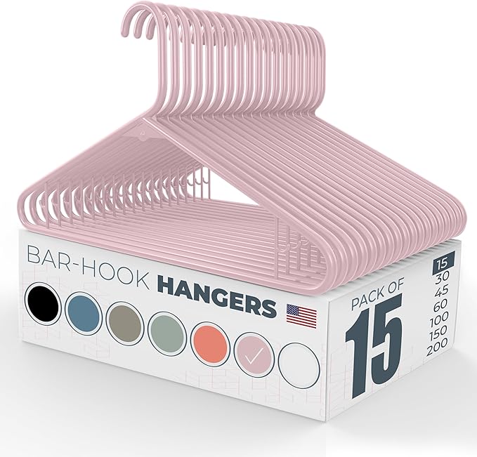 Neaties Plastic Hangers 15 Pack – Made in The USA – 6lb Capacity Standard by NeatiesHangers