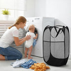 BATTOO Deluxe Strong Mesh Pop up Laundry Hamper Basket - Image 2