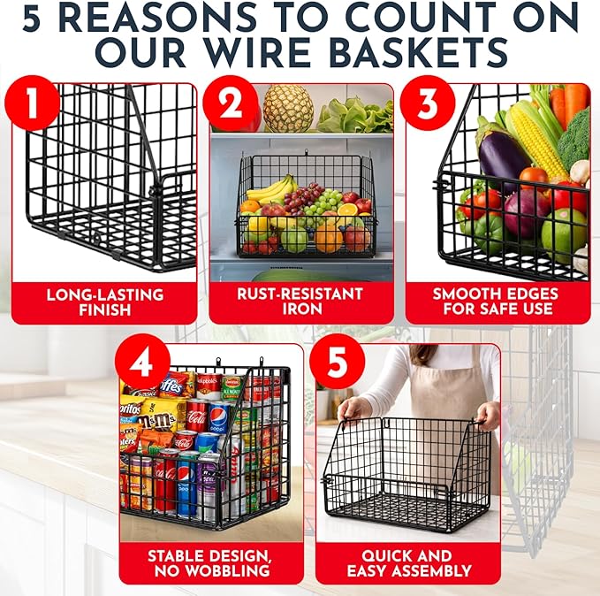 3-Tier Wall Hanging Fruit Baskets - Image 4