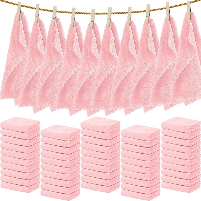 Newwiee 100 Count Washcloths Quick Drying Bathroom Wash Clothes 12 x 12 Inch by Newwiee