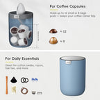 EKO Mini Desk Trash Can with Swing-Top Lid 0.4 Gallon Small Table Round - Image 2