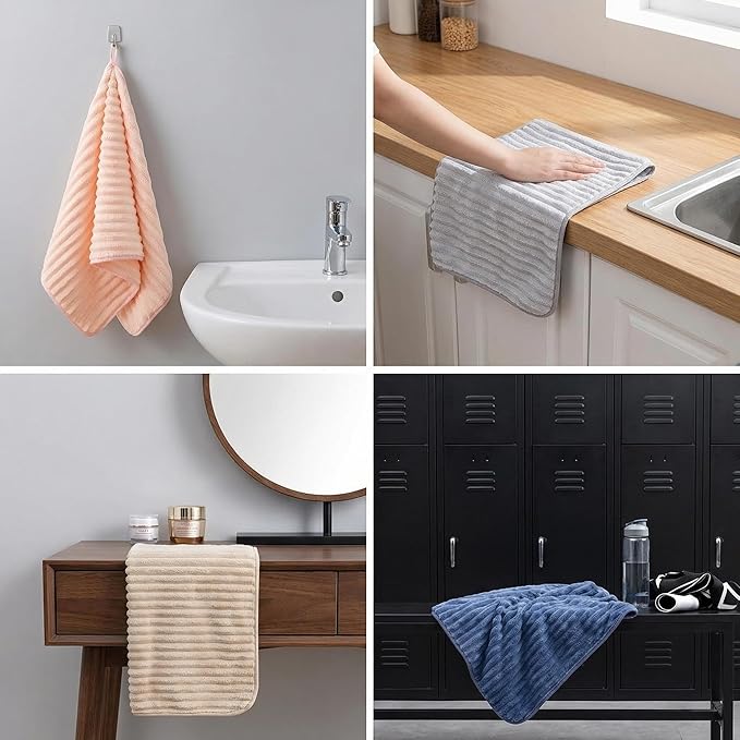4PCS Microfiber Hand Towels for Bathroom Christmas Decorations Quick Dry Small - Image 7