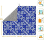 Chinoiserie Blue and White Floral Dish Drying Mats - Image 6