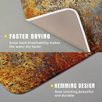 Brown Rust Colorful Metal Rusty Steel Iron Dish Drying Pad 16 x 18 Inch - Image 3