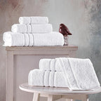 Hawmam Linen White 6 Piece Bath Towels Set - Image 2