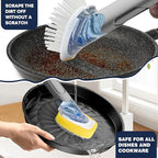 Dish Brush with Soap Dispenser Storage Set with 2 PCS Brush Refills & Holder - Image 2