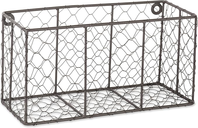 DII Chicken Wire Collection Farmhouse Vintage Wall Baskets, Small Basket - Image 2