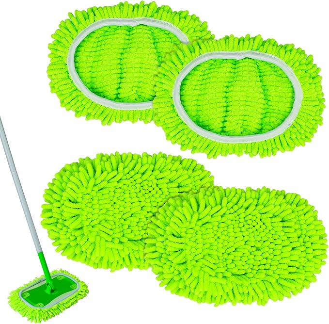 Reusable Mop Pads for Swiffer, Wet Dry Sweeping Mop Pad for Swiffer Sweeper Mop by Yuunaie