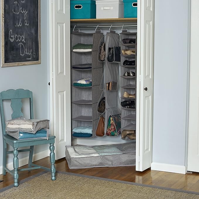 Household Essentials 10-Shelf Wide Hanging Shoe Organizer, Soft and Durable - Image 5