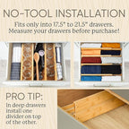 Night Tree Expandable Bamboo Drawer Dividers – drawer separators - Image 4