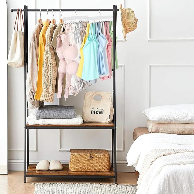 Bra Hanger for Closet, Tank Top Hanger 20 Hooks Capacity Foldable Wood Space - Image 7
