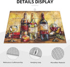 Retro Wine Drinks Pattern Dish Drying Mats - Image 3