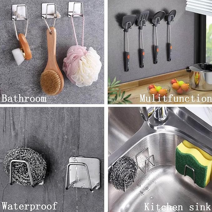 ESINAM 2Pcs Sponge Holders for Kitchen Sink, Strong Adhesive Small Sponge Holder - Image 3