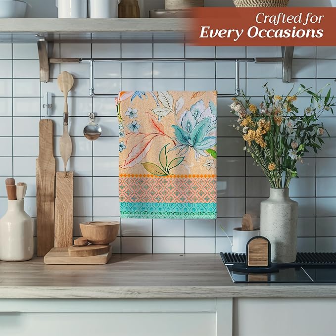Maison d' Hermine Kitchen Towels Set of 3 100% Cotton 27.50" x 20" Reusable - Image 5