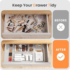 A-LuGei 【46PCS & 5Sizes】 Clear Drawer Organizer, 【Hold 277 Items】 Makeup - Image 4
