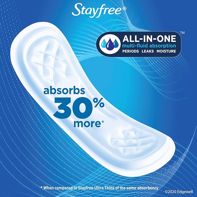 Stayfree Maxi Pads for Women, Super - Image 2
