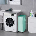 Slim Laundry Hamper with Lid and Wheels, Small Rolling Laundry Basket with - Image 5