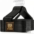 ZOBER Black Wooden Hangers by ZOBER