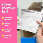 Colortrak Embossed Sheets Silver Aluminum Foil Pop-up Dispenser, 500 Pre-cut - Image 2
