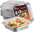 8x8 Aluminum Pans with Clear Lids by Unknown