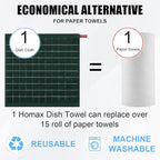 Homaxy 100% Cotton Terry Kitchen Dish Cloths, Ultra Soft and Absorbent Dish - Image 7