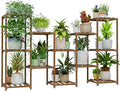 Bamworld Large Plant Shelf Outdoor Wood Plant Stand Large Rack for Living Room Patio, Balcony and Garden by Bamworld