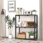 3-Shelf Storage Shelving Unit Metal Rack Heavy-Duty 28"x13.5"x33.5" for Garage, Kitchen and Bedroom Layers Increased Black - Image 2