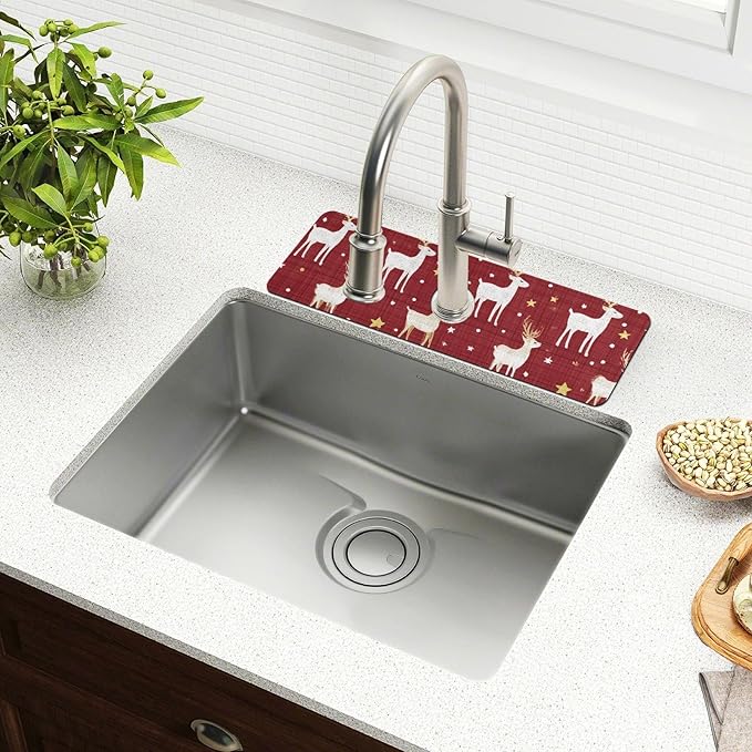 Kitchen Sink Splash Guard 2 PCS 14.7 Inch Sink Faucet Mat Splash Guard - Image 6
