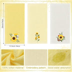 Sunflower Hand Towels Farmhouse Yellow Sunflower Bathroom Decor 14x29 Inch - Image 2