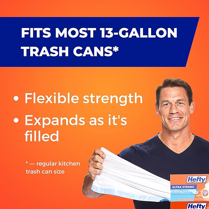Hefty Ultra Strong Tall Kitchen Trash Bags, Citrus Twist Scent, 13 Gallon - Image 6