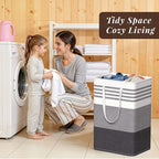 WOWBOX 2 Pack Laundry Hampers Baskets, Freestanding Dirty Clothes Hampers - Image 7