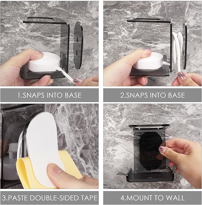 Electric Toothbrush Holder Wall Mounted, Electric Toothbrush Cord Organizer - Image 5