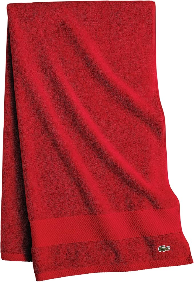 Lacoste Heritage 100% Supima Cotton Bath Sheet, Formula One, Premium Super Soft by LACOSTE